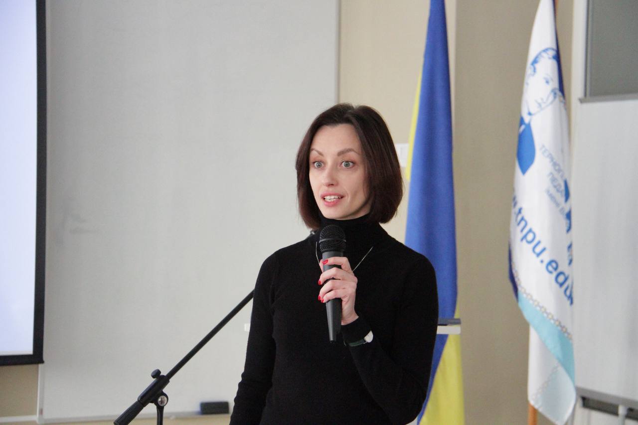 Vystupaie Nadiia Kuzmychova, zastupnytsia ministra osvity i nauky Ukrainy
